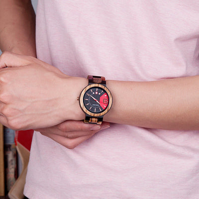 Wooden watch for men Geometric Goods