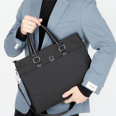 Men's Portable Horizontal Oxford Cloth Shoulder Crossbody Trendy Brand Bags Geometric Goods