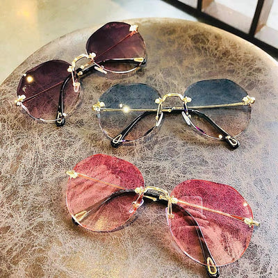 Polygonal Sunglasses Women Rimless Trimmed Sunglasses NextGen Gadgets & Deals