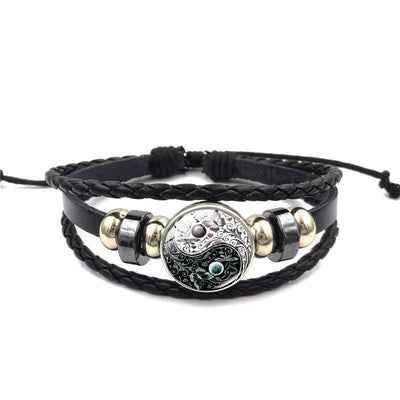 TaiYin Yang Charm Bracelet Multilayer Braided Bracelet Vintage Jewelry Mens Leather Bracelets for Women Gift NextGen Gadgets & Deals