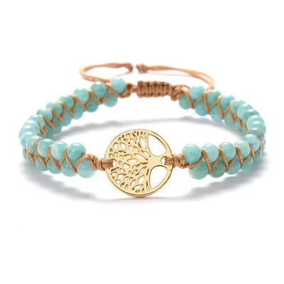 Tree Charm Bracelets African Japser String Braided Bracelets Yoga Handmade Friendship Lover Bracelet Tree of Life Charm Bracelet Geometric Goods