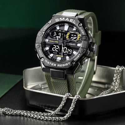 Digital Alloy Electronic Watch Men Geometric Goods