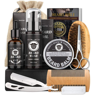 Men's Beard Grooming Kit Beard Roller Cleaning Disinfectant Geometric Goods
