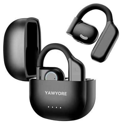 YAWYORE Open Ear Headphones Wireless Bluetooth 5.3 Earbuds with Earhooks Microphone Clear Sound60H Playtime IPX7 Waterproof Light Weight Comfortable FitSuitable for RunningWorkouts(Black) NextGen Gadgets & Deals