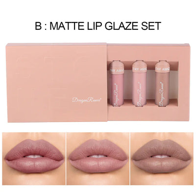 3-Piece Matte Lip Gloss Set - Non-Stick to Cup NextGen Gadgets & Deals