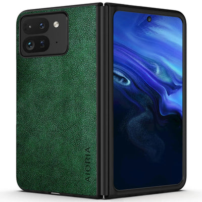 for Google Pixel 9 Pro Fold Case Premium Leather Phone Cover Retro Design Full Protective Case for Google Pixel 9 Pro Fold 5G (Green for Pixel 9 Pro Fold) NextGen Gadgets & Deals