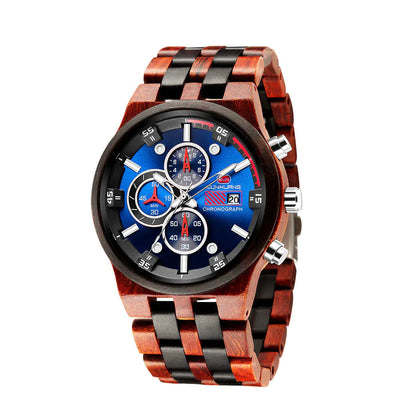 Luminous Multifunctional Quartz Wood Sports Watch NextGen Gadgets & Deals